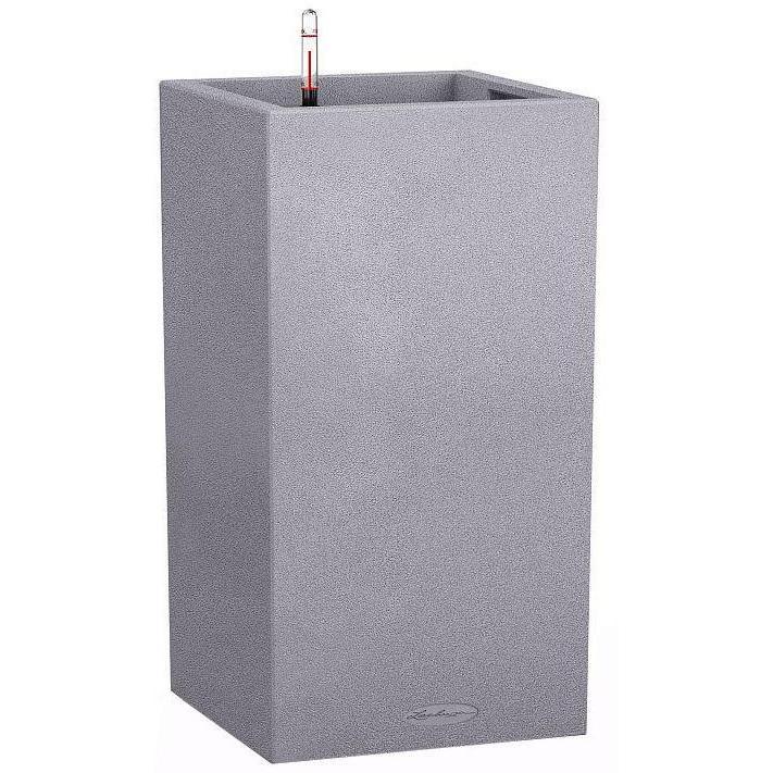 LECHUZA CANTO Stone 30 High Poly Resin Floor Self-watering Planter with Substrate and Water Level Indicator
