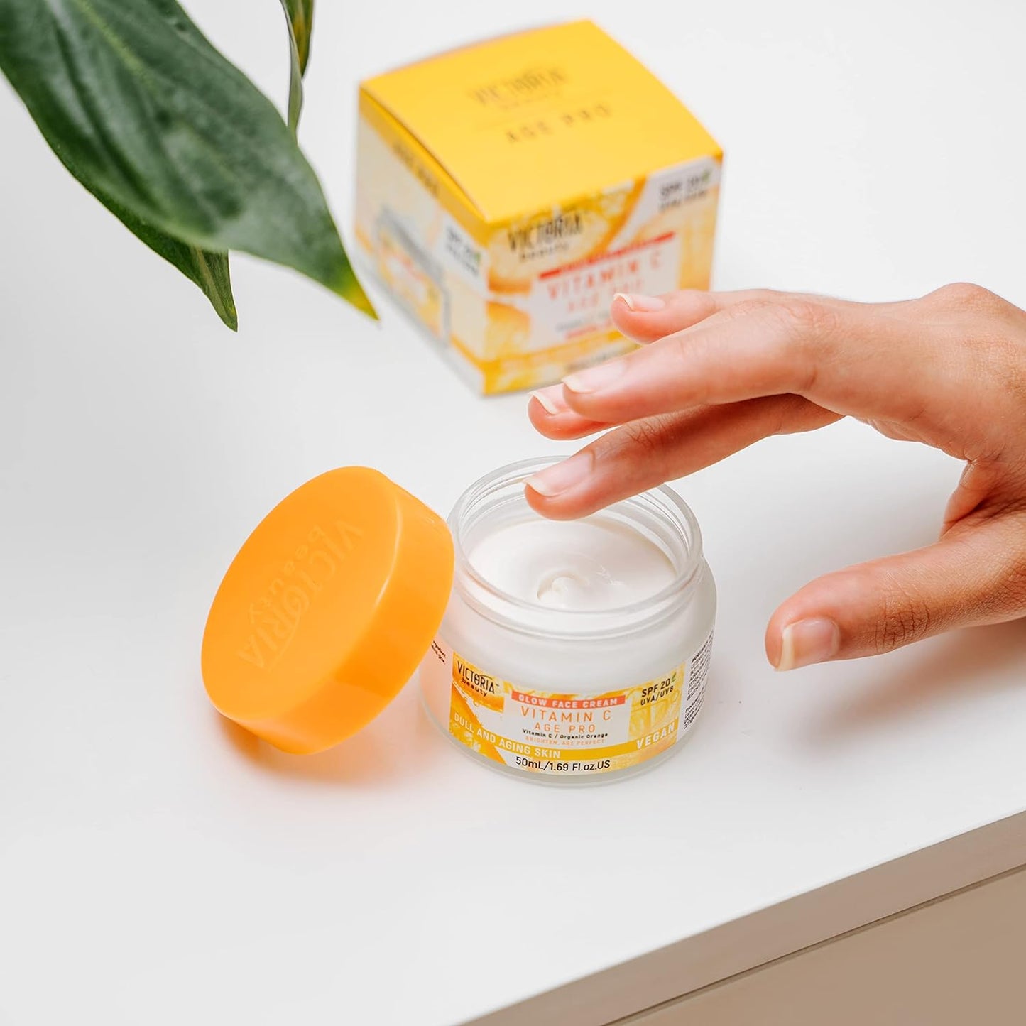 Victoria Beauty Vitamin C Face Cream with 20 SPF - Dark Spot Treatment - Vegan, 82% Natural