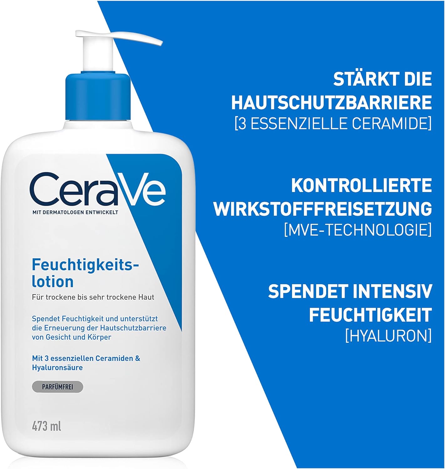 CeraVe Moisturising Lotion, With Hyaluronic Acid And 3 Essential Ceramides 236ml