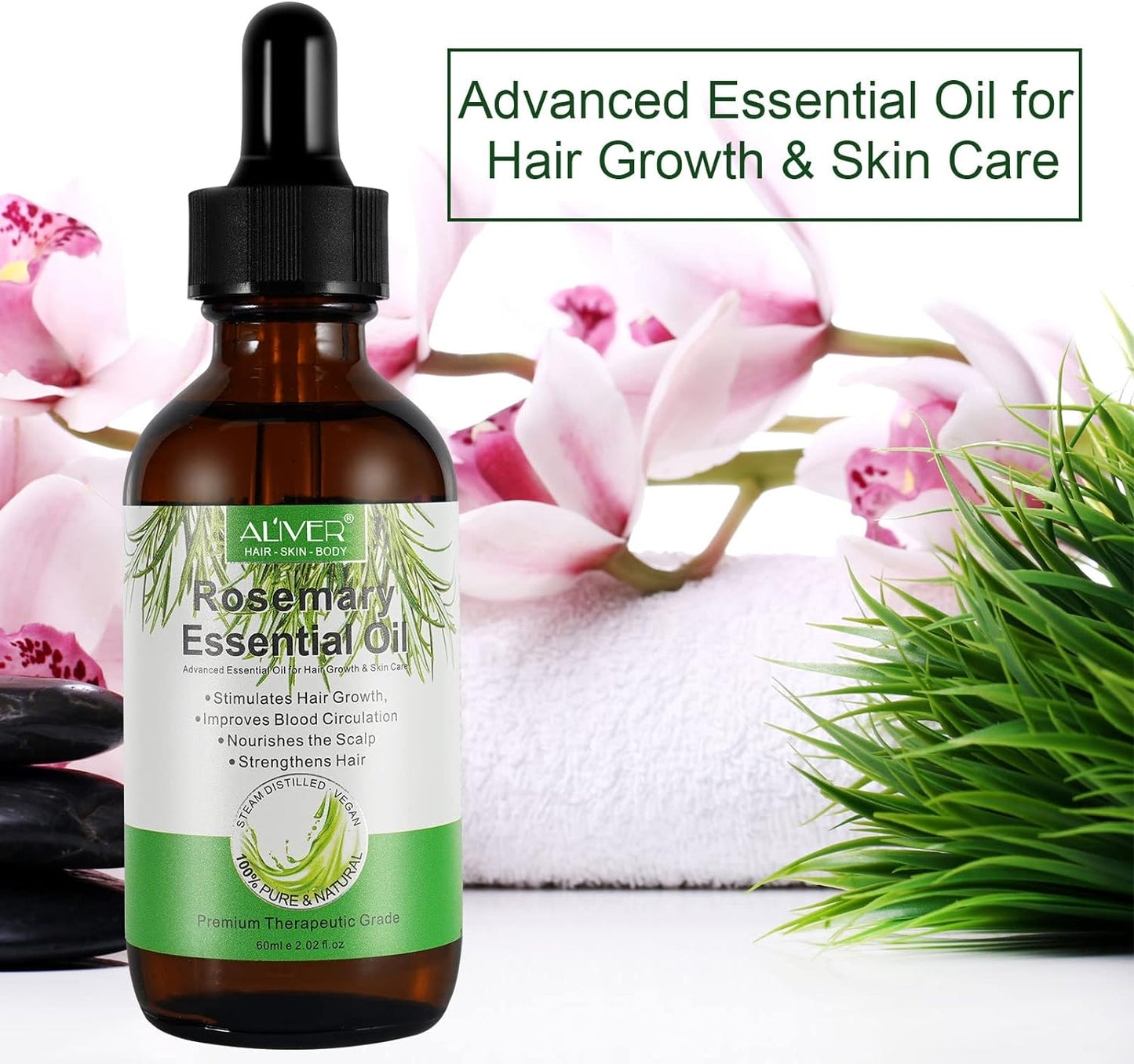 Rosemary Oil for Hair Growth & Skin Care - 100% Pure Rosemary Essential Oil