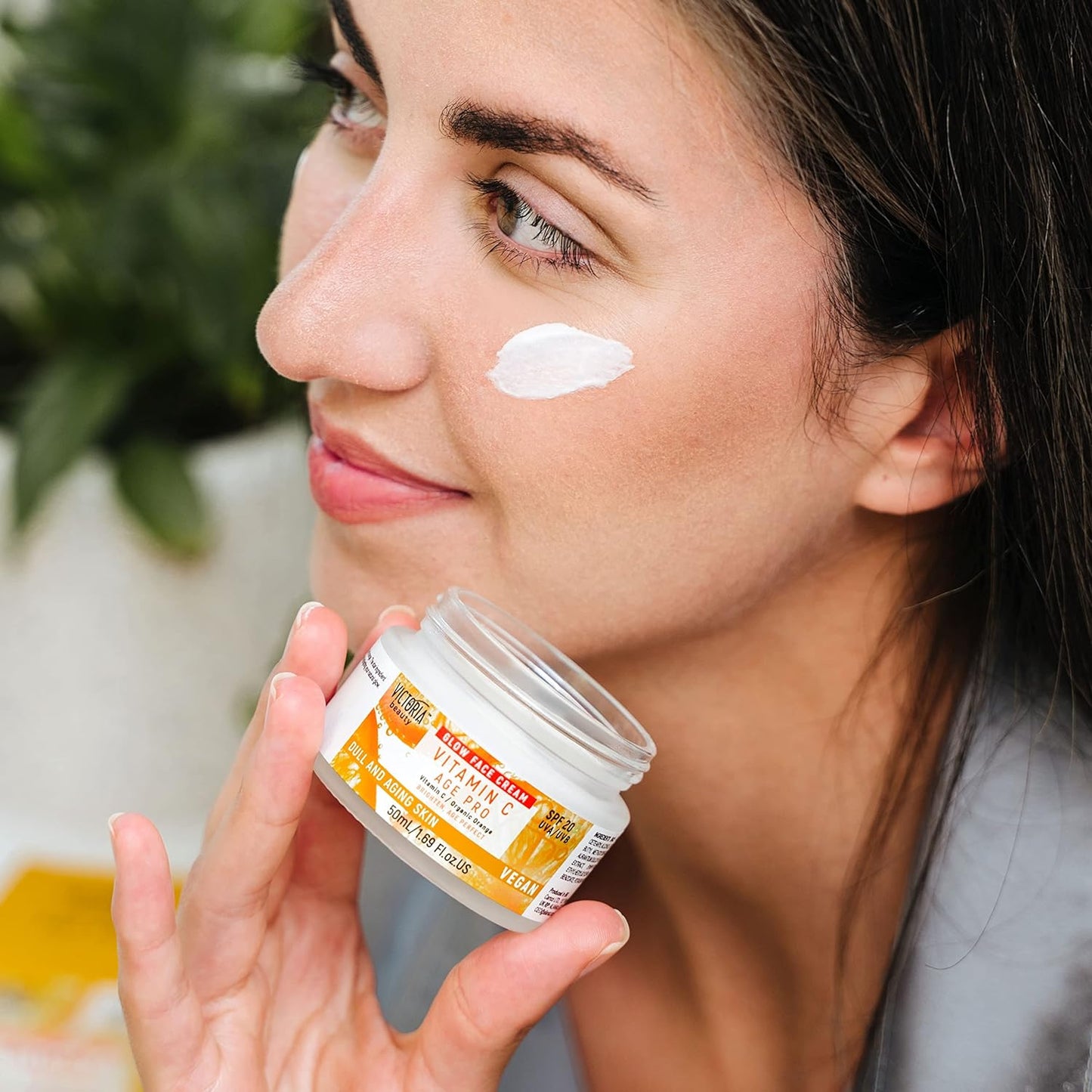 Victoria Beauty Vitamin C Face Cream with 20 SPF - Dark Spot Treatment - Vegan, 82% Natural
