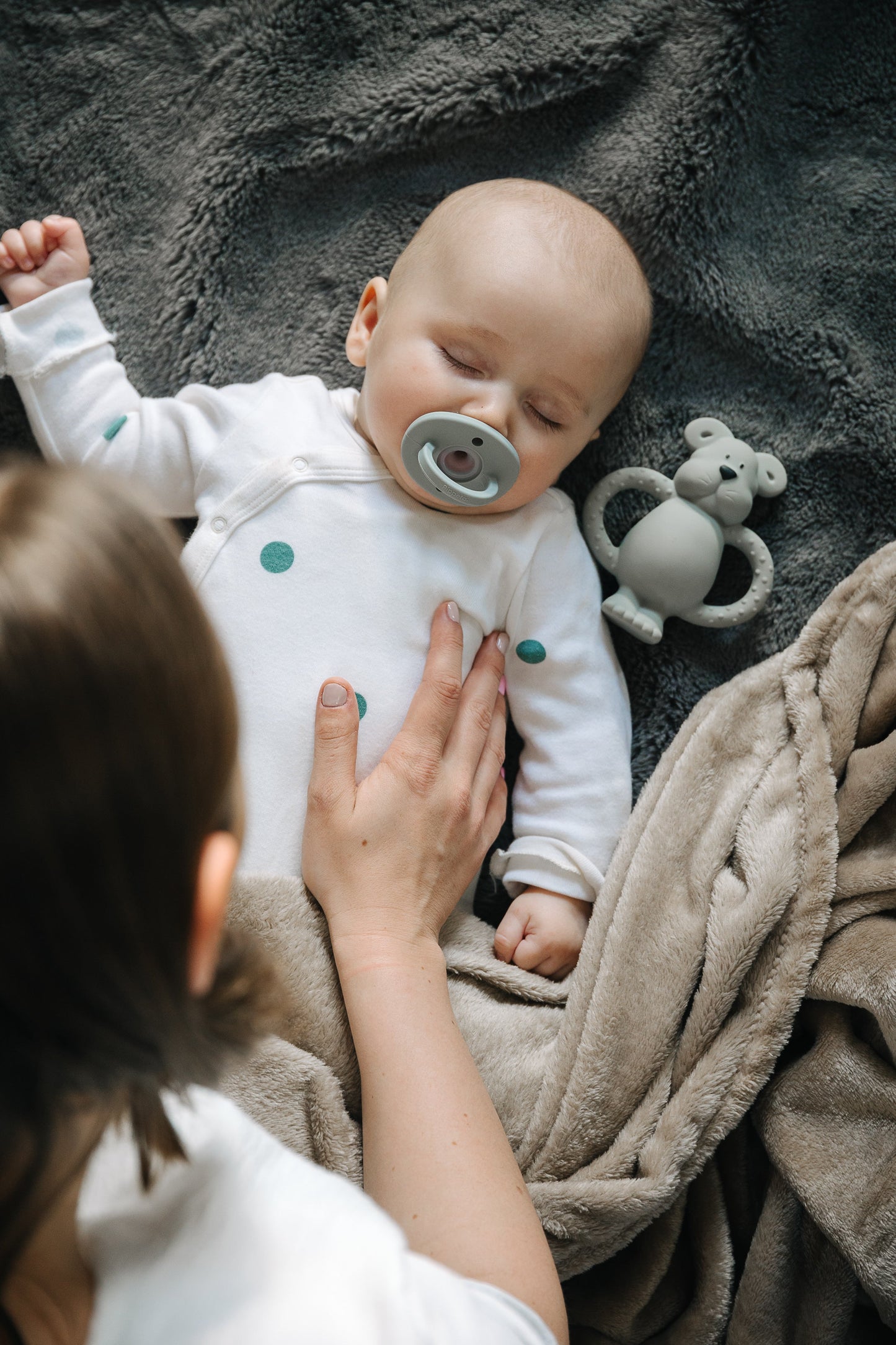 Albert Bear | Natural Rubber Teether | Blue