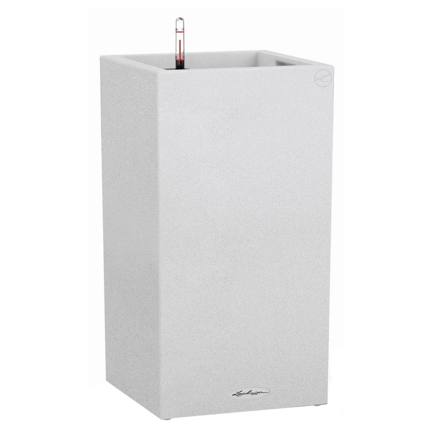 LECHUZA CANTO Stone 30 High Poly Resin Floor Self-watering Planter with Substrate and Water Level Indicator