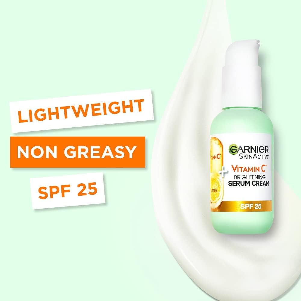 Garnier Vitamin C Serum Cream, 2in1 Formula With 20% Vitamin, 50ml