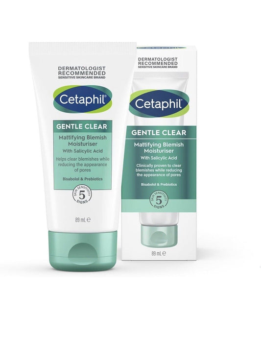 Cetaphil Gentle Clear Mattifying Blemish Face Moisturiser 89ml, Breakout/Acne