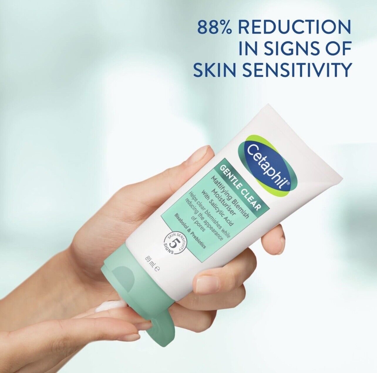 Cetaphil Gentle Clear Mattifying Blemish Face Moisturiser 89ml, Breakout/Acne
