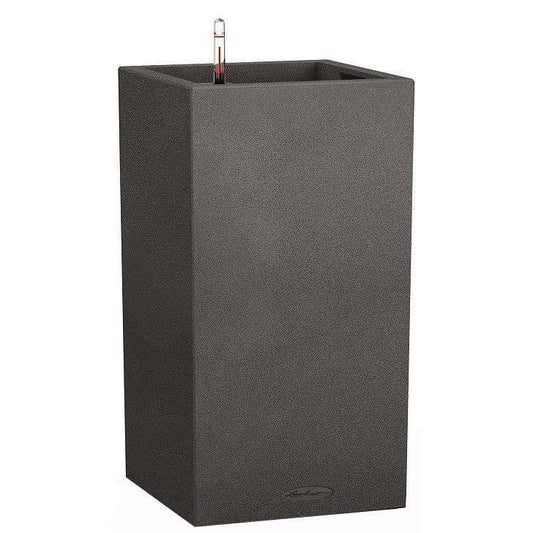 LECHUZA CANTO Stone 30 High  Poly Resin Floor Self-watering Planter with Substrate and Water Level Indicator
