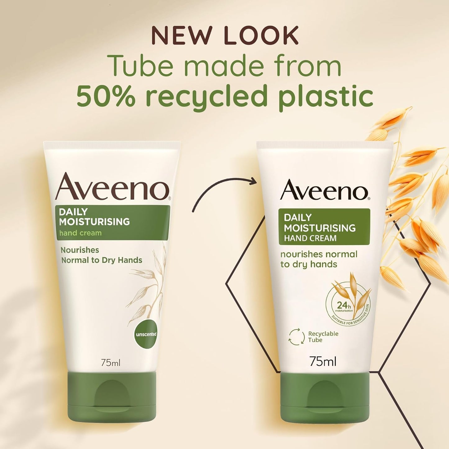 Aveeno Daily Moisturising Hand Cream, With Nourishing Oat, 75ml