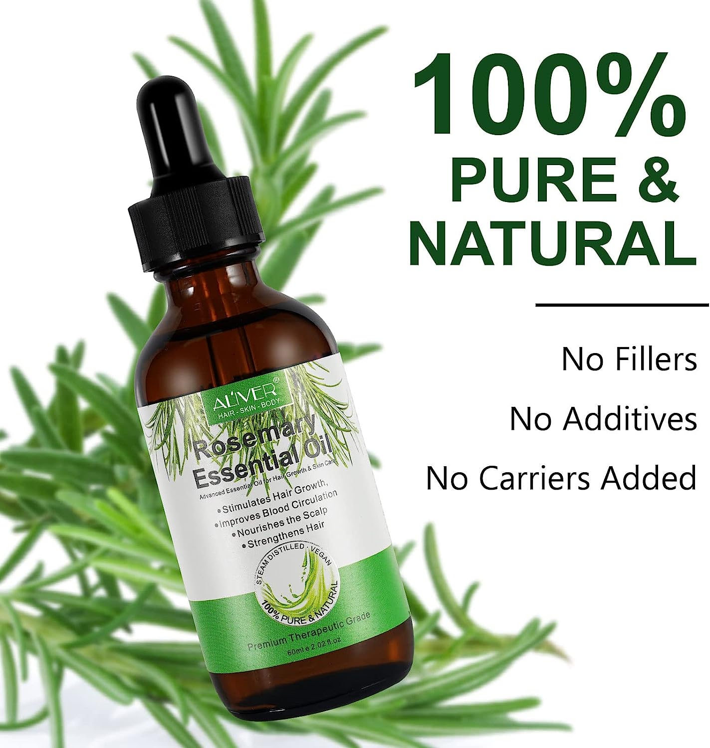 Rosemary Oil for Hair Growth & Skin Care - 100% Pure Rosemary Essential Oil