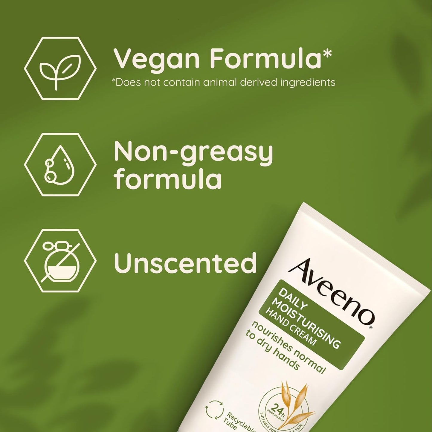 Aveeno Daily Moisturising Hand Cream, With Nourishing Oat, 75ml