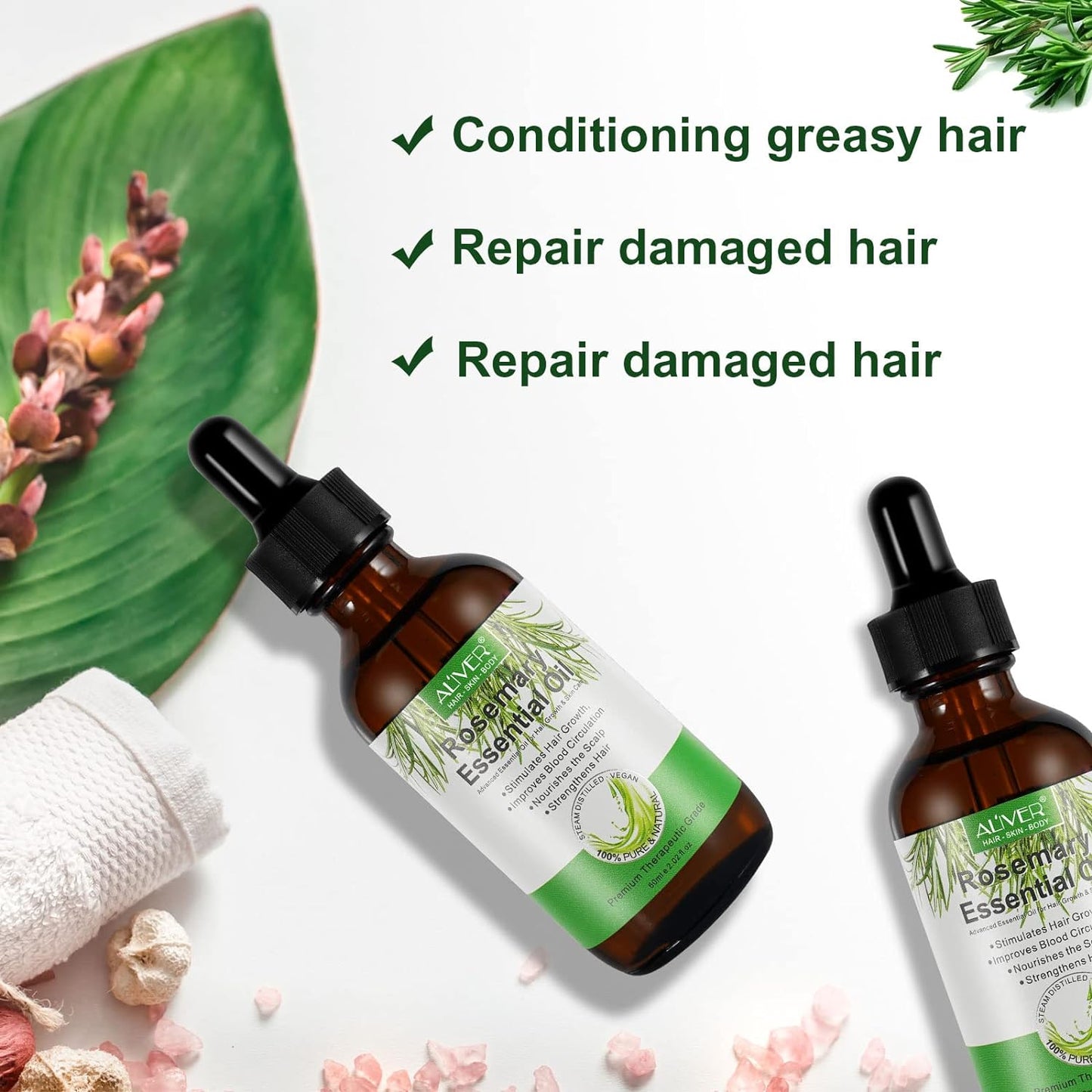 Rosemary Oil for Hair Growth & Skin Care - 100% Pure Rosemary Essential Oil