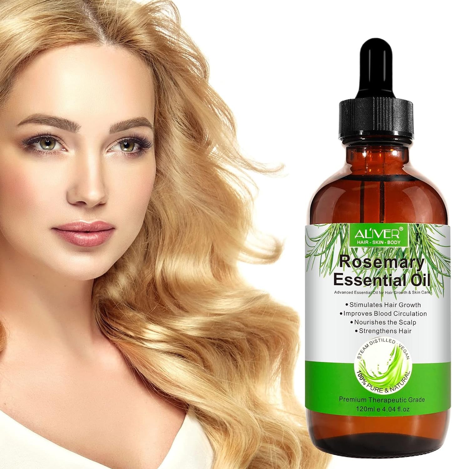 Rosemary Oil for Hair Growth & Skin Care - 100% Pure Rosemary Essential Oil