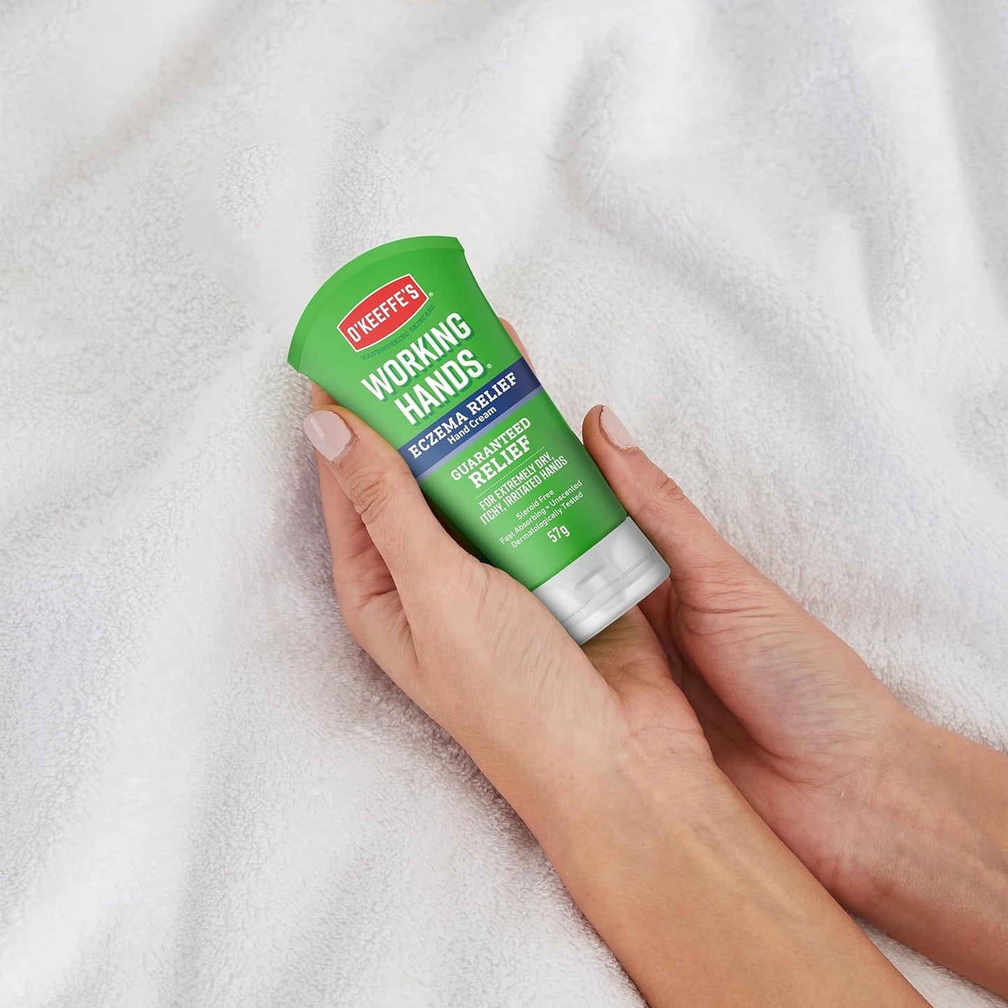 O’Keeffe’s Working Hands, 96g Jar - Hand Cream for Extremely Dry, Cracked Hands | Instantly Boosts Moisture Levels, Creates a Protective Layer & Prevents Moisture Loss