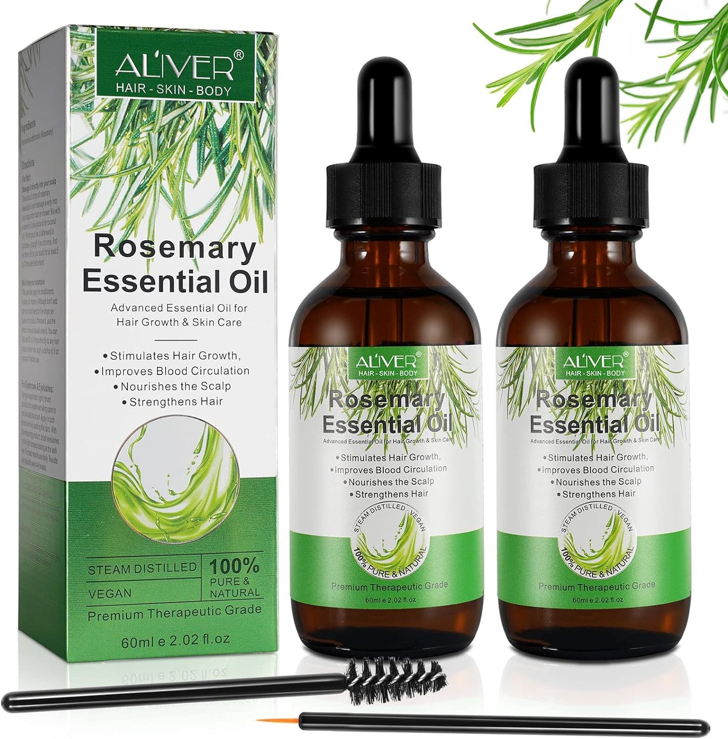 Rosemary Oil for Hair Growth & Skin Care - 100% Pure Rosemary Essential Oil
