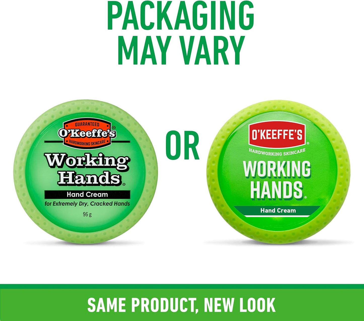 O’Keeffe’s Working Hands, 96g Jar - Hand Cream for Extremely Dry, Cracked Hands | Instantly Boosts Moisture Levels, Creates a Protective Layer & Prevents Moisture Loss