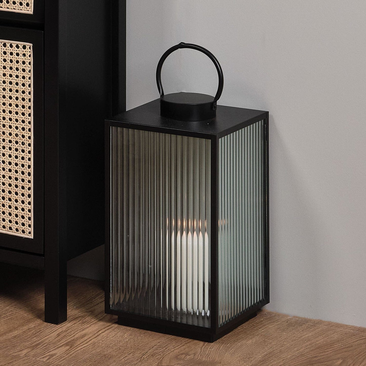 Revesby 40cm Metal Lantern - Black