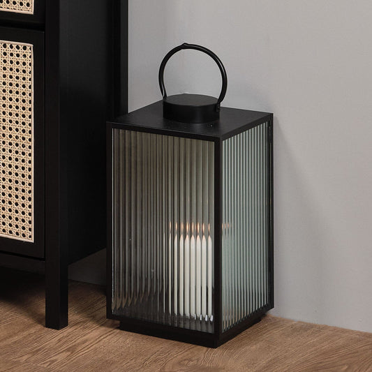 Revesby 40cm Metal Lantern - Black