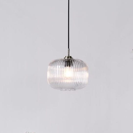 Elland 25cm Single Glass Pendant Light, Chrome
