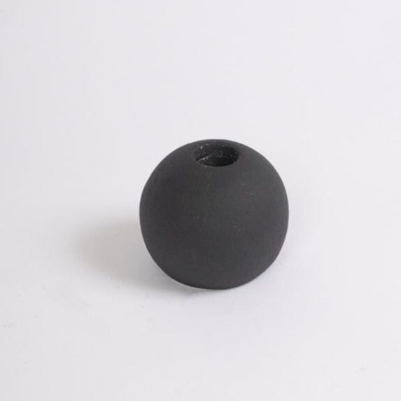 Kelton 6cm Ceramic Taper Candle Holder - Set of 2 - Black