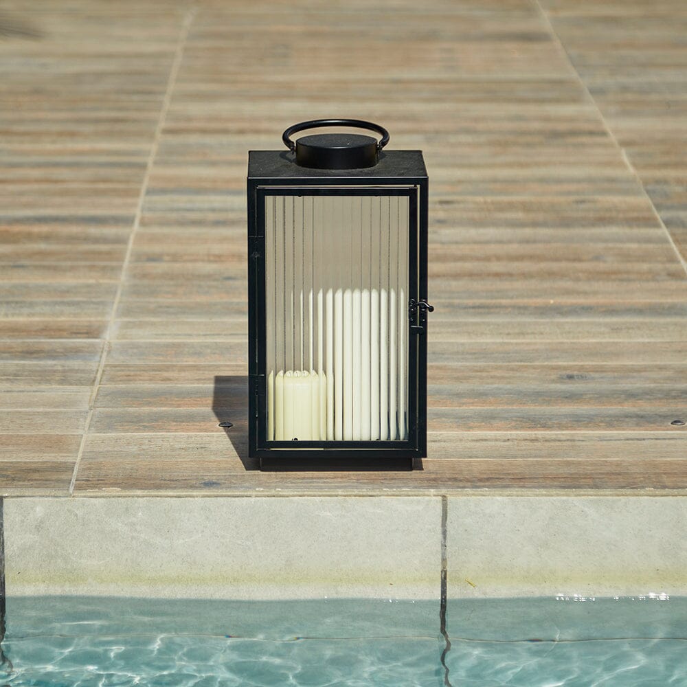 Revesby 40cm Metal Lantern - Black