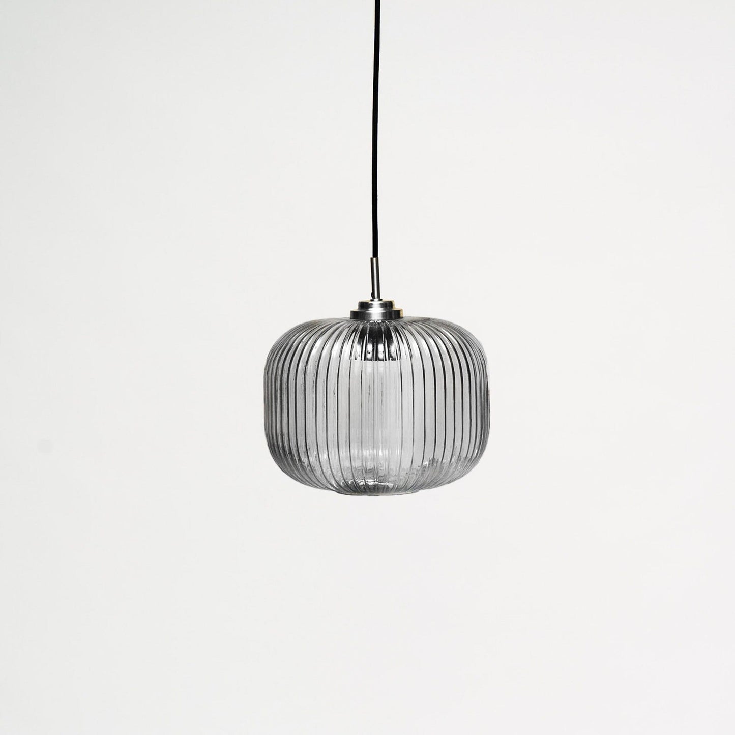 Elland 25cm Single Glass Pendant Light, Chrome