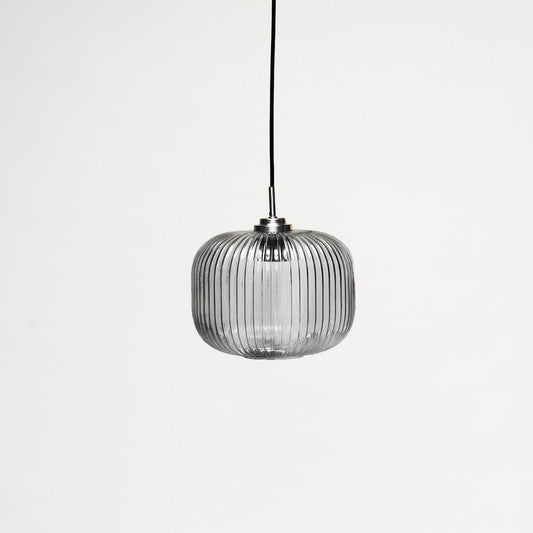 Elland 25cm Single Glass Pendant Light, Chrome