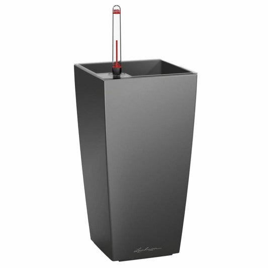 LECHUZA MINI CUBI Table Poly Resin Table Self-watering Planter with Substrate and Water Level Indicator